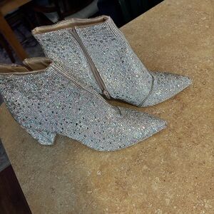 Sparkling Rhinestone Heeled Boots